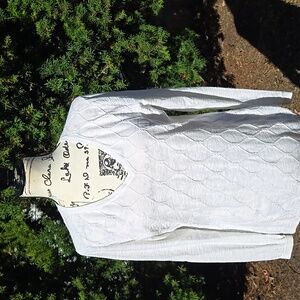 TOMMY HILFIGER ▪︎ Women's Lightweight White V-Neck Sweater, Size M